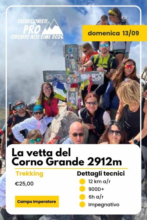 vetta corno grande 42 gradi nord