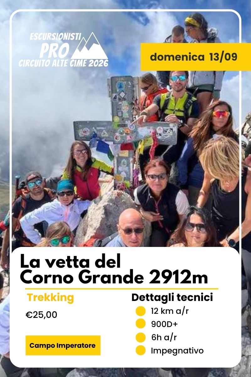 vetta corno grande 42 gradi nord
