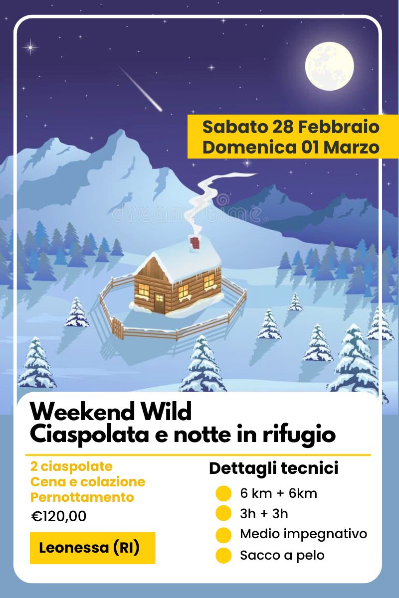 ciaspolata e notte in rifugio